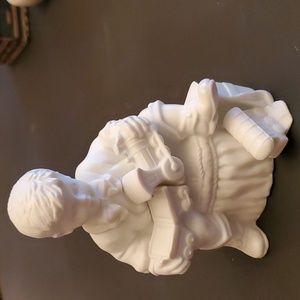 Boy with train figurine